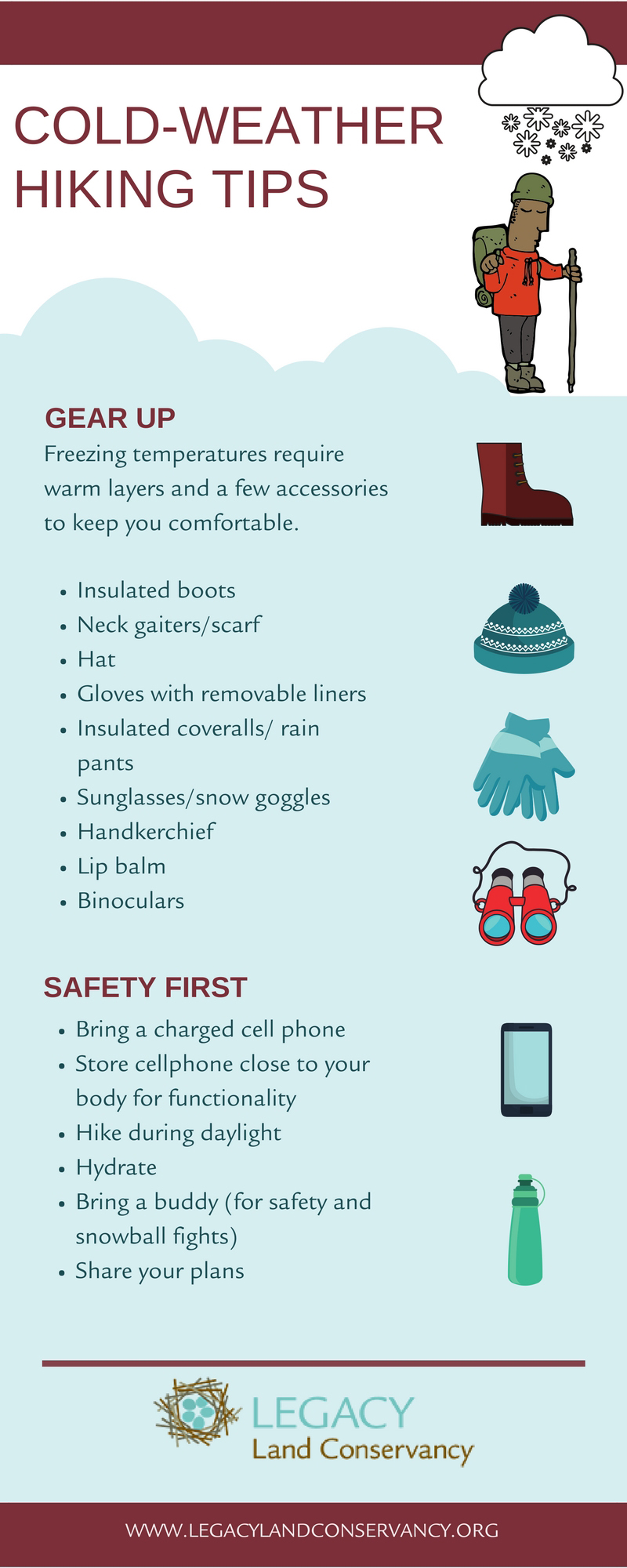 ColdWeather Hiking Tips Legacy Land Conservancy Ann Arbor, MI