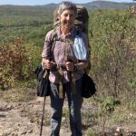 Volunteer Cathy Susan on a backpacking trip