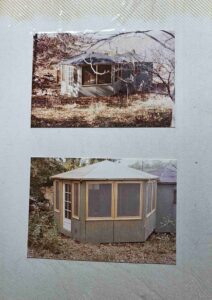 Pictures of the cabin from the original photo album.