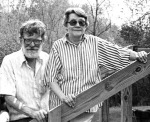 John, Lois on back porch about 1985