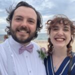 Kyler and Lauren on a beach